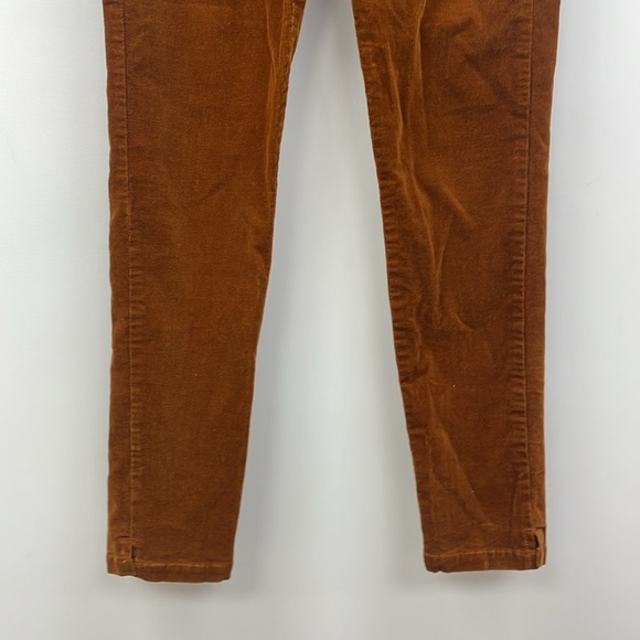 Modcloth Teaching Ease Mid-Rise Corduroy Skinny Pants Preppy Academia Brown 2 - Picture 4 of 9